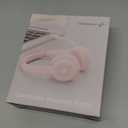 JIAMQISHI Wireless Headset with AI Noise Cancelling Microphone Bluetooth Headset - Bluetooth V5.2 Headphones with USB Dongle & Mic Mute for Computer/Laptop/PC/iPhone/Android/Cell Phones (Pink)