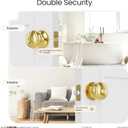 HOSOM Polished Brass Door Knob Privacy Door Knob with Lock, Interior Door Knobs for Bedroom and Bathroom, Keyless Doorknob with Round Ball, Gold Door Handle, 1 Pack