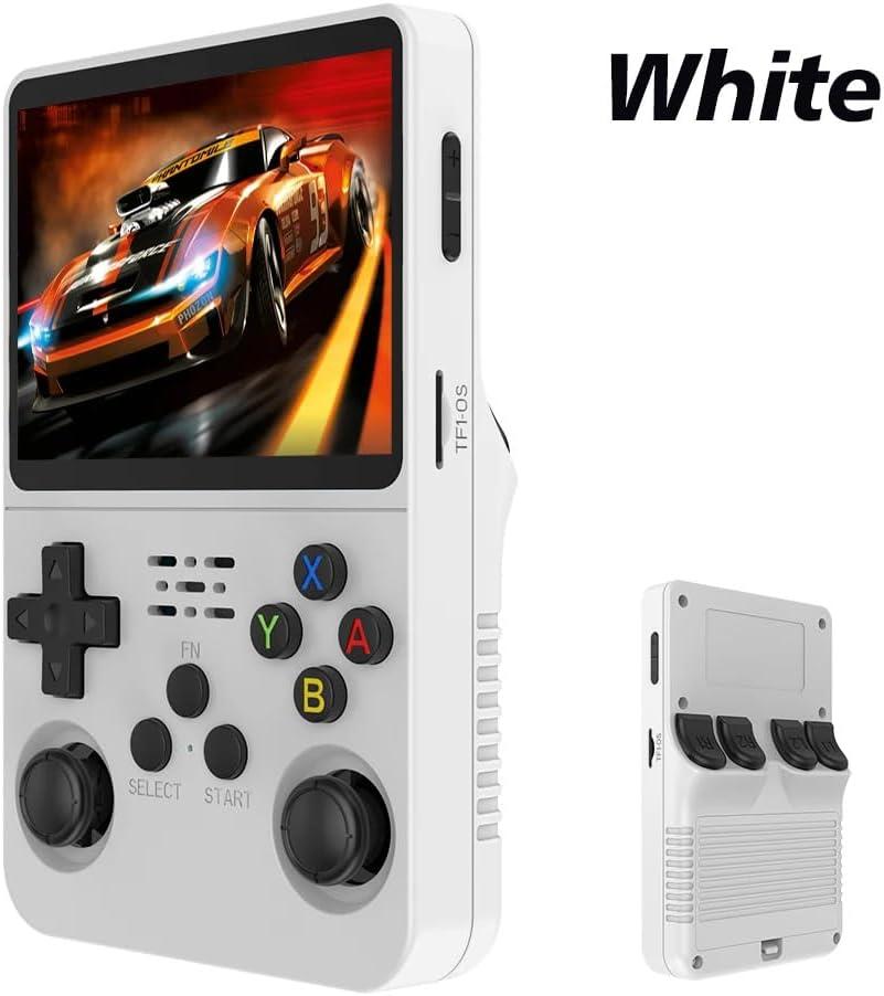 R36S Handheld Game Console, Retro Game Console with 3.5in IPS HD Screen, Video Game Consoles with 64GB Memory, UltraLong Standby Time, Perfect for Travel & Outings, Gift for Adults Teens Kids (Black)
