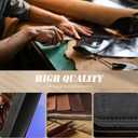 for Samsung Galaxy A36 Case Flip Leather Cover with Hinge Protection, Slim Thin Magnetic Wallet Case [Card Holder], Shockproof Full-Body Protective for Samsung A36 5G Phone Case (Black)