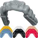 Bulletproof: Worlds Thinnest Most Breathable Mouthguard is 3X Stronger! BJJ Lacrosse Football Basketball MMA Wrestling Hockey Rugby Boxing Men Sports Mouth Guard Grinding Teeth Adult Youth Braces (Dolphin Gray)