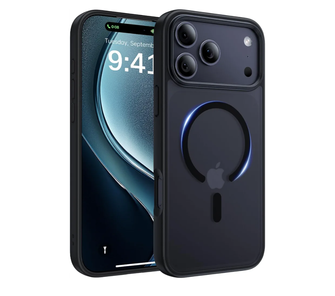 Magnetic for iPhone 17 Pro Case, [Anti-Slip] [Military-Grade Drop Protection] [Camera Protection] Skin-Friendly Slim Matte Shockproof Protective for iPhone 17 Pro Phone Case, Black