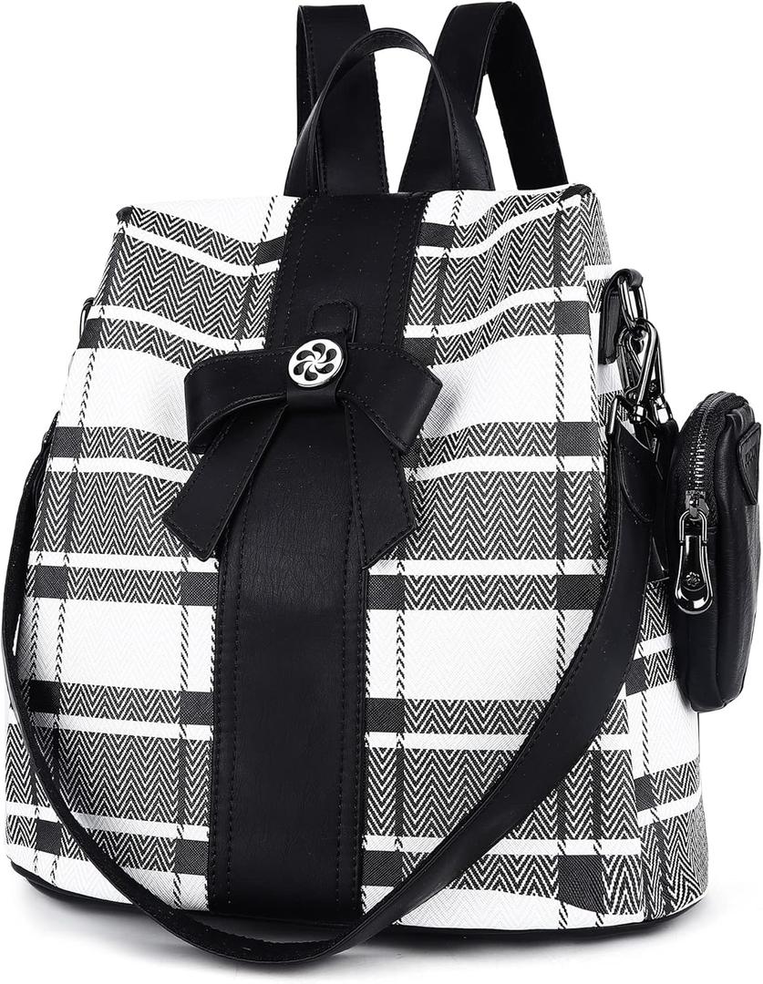 ZOCAI Backpack Purse for Women Fashion Backpack Purses PU Leather Daypacks Anti-Theft Shoulder Bag Satchel Purse