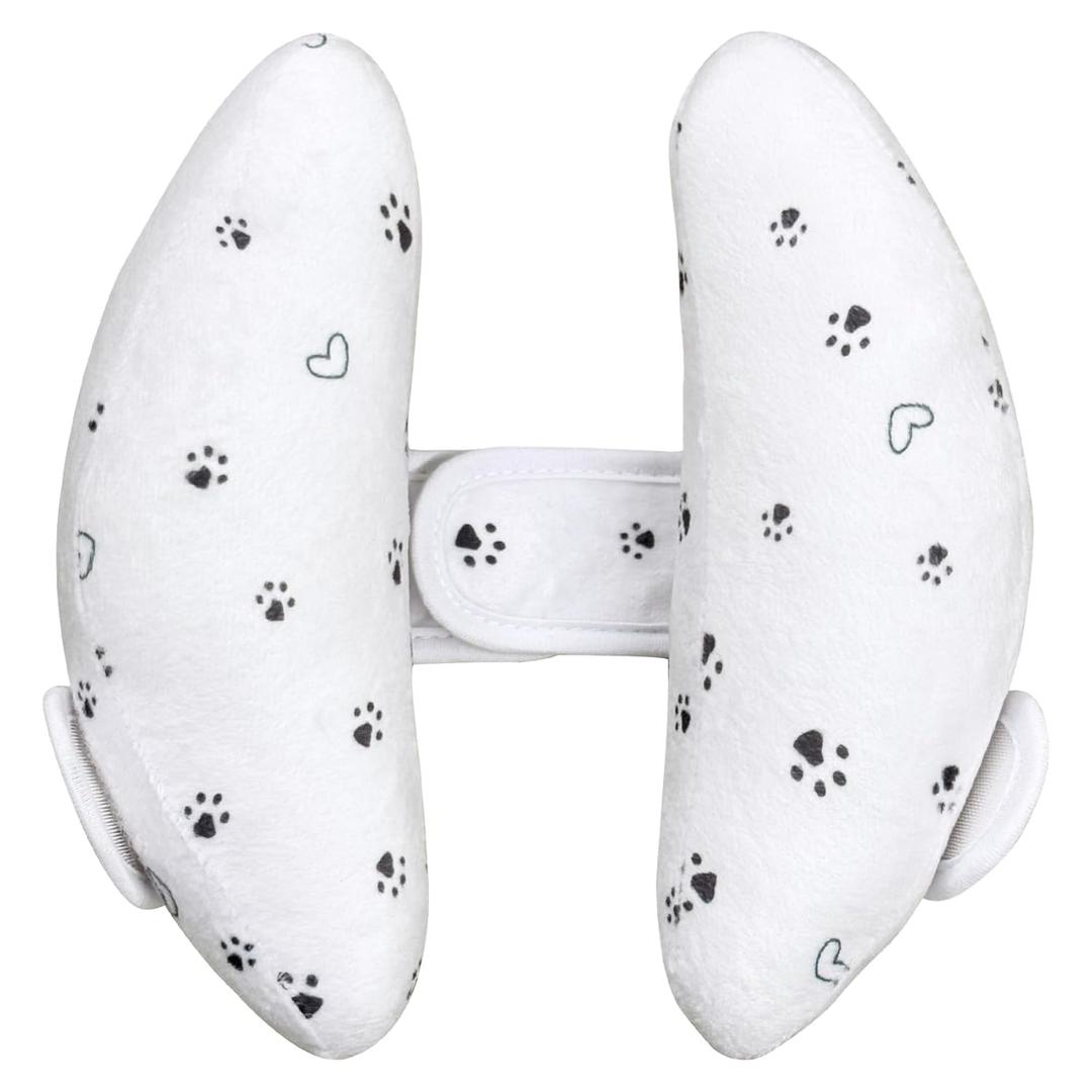 Adjustable Baby Head Neck Support Pillow for Car Seat and Stroller - Soft and Lightweight Cushion for Travel and Daily Use, with Cute Cat Paw Print Pattern Baby Travel Pillow