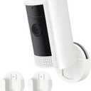 2 Pack Ring Indoor Cam Wall Mount, No Drilling Adhesive Camera Mount for Ring Indoor Cam(1st Gen and 2nd Gen), Two Ways Easy Installation with Strong Tape and Screws, White