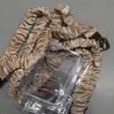 Geyoga 2 Set Teacher Scrunchie Lanyard with Safety Breakaway Buckle ID Badges Holder Retractable Lanyard for Office Teacher Gift(Pure Color Style,Beige)