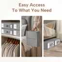 Criusia Bed Sheet Organizers and Storage, 6 Pack Foldable Linen Closet Organizer Box Bedding Holder for Sheet Set (King/Queen Sizes), Duvet Covers, Blankets (Grey)