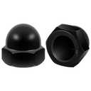3/8-16 Hex Head Acorn Cap Nuts, 304 Stainless Steel 18-8 Black Coating Acorn Nuts, Hex Drive, Black Finish, 25 PCS