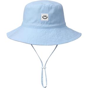 MaxNova Baby Sun Hat Smile Face UPF 50+ Toddler Bucket Hat for Boys Girls 0-7 Years