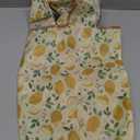 Vintage Floral Apron for Women with Functional Pockets Adjustable Neck Strap for Cooking Baking Mother's Gift (Lemon)