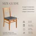 SearchI Waterproof PU Leather Seat Covers for Dining Chairs, 6 Pack Stretch Dining Room Chair Seat Covers, Kitchen Chair Seat Covers Protectors (Cream)