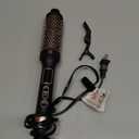 Nimmu Thermal Brush for Blowout Look, 1.5 inch Heated Round Brush, Curling Iron with 10 Temperature Control, Hot Styler Dual Voltage for Travel, Black Gold