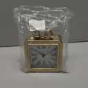 NIKKY HOME Gold Table Clocks, Table Clock Decor with Bow Metal Desk Clock Vintage Desk Clocks Silent Non-Ticking Battery Operated Decorative Shelf Clock for Living Room Bedroom