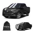Honda Ridgeline Truck Cover Custom Fit 2017-2026 Crew Cab Short Bed(5.3') with Door Zipper, 10 Layers Outdoor Heavy Pickup Truck Cover Waterproof All Weather, Wind Dust Sun Protector.