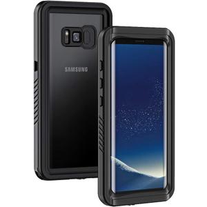 Lanhiem for Samsung Galaxy S8+ Plus Case, IP68 Waterproof Dustproof Case with Built-in Screen Protector, Rugged Full Body Shockproof Protective Phone Cover for Galaxy S8 Plus (Black)