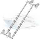 ARANA Stainless Gas Struts 20 inch 150lbs, Marine Gas Struts 20 inch 667N with Brackets, Hydraulic Lift Support Hinges for Heavy Duty Door Cabinet Boat Lid(Fits 120-165 lbs Lid), 2 Pcs