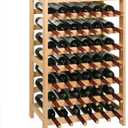 VASMIA 42 Bottles Bamboo Wine Rack,7-Tier Wine Rack Freestanding Floor with Table Top, Wine Storage Shelf for Kitchen Dining Room Bar,Natural