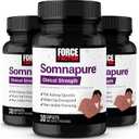 Force Factor Somnapure Clinical Strength, Sleep Aid for Adults with #1 Doctor-Recommended Sleeping Pill Ingredient Diphenhydramine HCl, Non-Habit-Forming, Nighttime Sleep Support, 30 Count Pack of 3