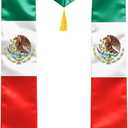 Graduation Stole 75" – Embroidered Flag Graduation Sash for High School & College Students