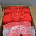 Windyun Reusable Grocery Bags Large Non Woven Shopping Bags with Handles Foldable Portable Tote Bulk, 12.6 x 11.8 x 6.3 Inch (Red)