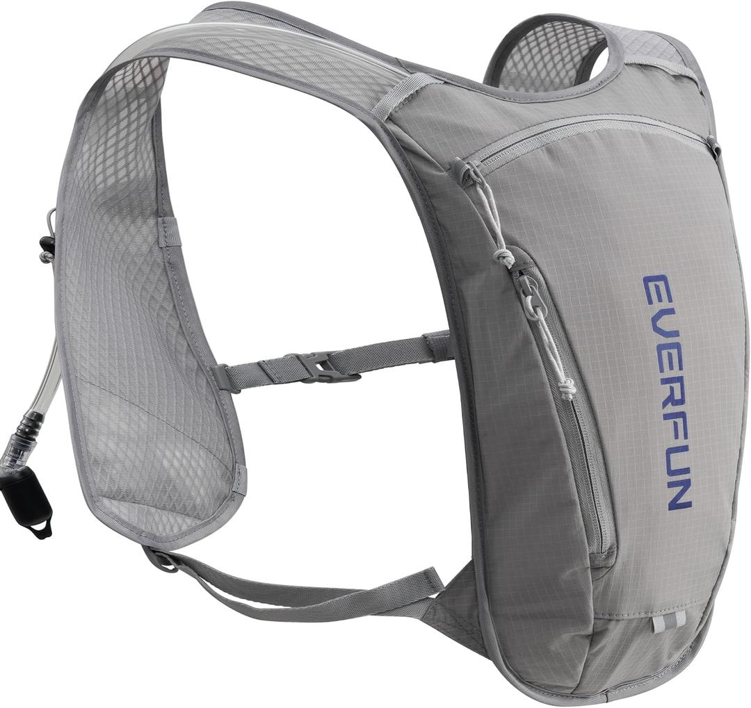 EVERFUN Hydration Backpack Running Vest Small Hiking Water Backpack with 1.5L Water Bladder for Women Men, Lightweight Reflective Phone Holder Hydro Pack for Trail Running, Biking, Race, Marathons