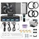 jiaji 12V 13700 BTU Under Dash Air Conditioner with Heating, 12 Volt Electric Air Conditioner for Car, Car Air Conditioner with 4 Vents and Evaporator Condenser Compressor for Car RV Van Truck ATV