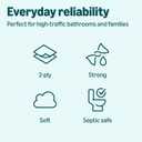 Amazon Basics 2-Ply Soft Toilet Paper, 6 Rolls, 350 Sheets per Roll, Equivalent to 37 Regular Rolls, Septic Safe