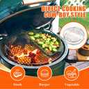 Expander Rack Kit with Drip Pan for Big Green Egg Large, Green Egg Accessories Replacement Parts, Eggspander Rack for BGE 5 Piece Kit Conveggtor Basket with Removable Cooking System