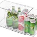 Abiudeng Refrigerator Organizer Bins, Refrigerator Storage Bins Drawers Stackable Clear Fridge Organizer - BPA Free Plastic Storage Drawers