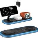 3 in 1 Fast Wireless Charger Stand for iPhone, Foldable Travel Charging Station for Magsafe for iPhone 17/Air/16/15/14/13/12 Series, Apple Watch Series, AirPods pro/2/3/4, 2025 Christ mas Gifts (Blue)