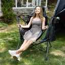 TIMBER RIDGE Hammock Camping Chair, Oversized Swinging Hammock Chair with Adjustable Back and Seat for Outdoor Lawn, Sports, Supports 400lbs, Black