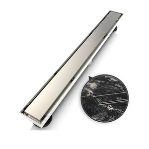 WEBANG 24 Inch Linear Shower Drain Rectangular Floor Drain with Accessories Reversible 2-in-1 Cover Tile Insert Grate Removable SUS304 Stainless Steel CUPC Certified Brushed Nickel