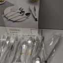 KINGSTONE Silverware Set With Serving Utensils, 65 Piece Flatware for 12, 18/10 Cutlery With 5 Piece Serving Utensil Set - Modern and Original Design, Dishwasher Safe