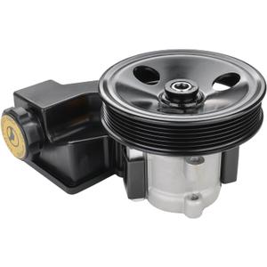 Power Steering Pump with Pulley & Reservoir Compatible with Jeep Grand Cherokee 4.0L L6 1999 2000 2001 2002 2003 2004, Replacement for 20-61607, 5080551AA