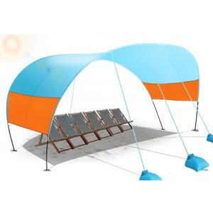 Beach Canopy Sun Shade, Beach Shade Canopy Wind Sail Camping Sun Shelter Lightweight Beach Tent Sun Shelter Easy Setup Outdoor Shelter for Camping, Fishing, Backyard and Picnics