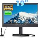 Desobry 19.1 Inch Portable TV with Digital ATSC Tuner, Small TV with Built-in 8000mAh, Portable Monitor with 1080P HDMI Input, AV Input, USB, Small T V for Travel, Camping, RV, Kitchen, Patio