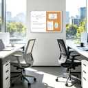 Double-Sided Magnetic WhiteBoard CorkBoard Combo, 24" x 18"