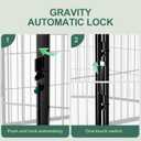 Gardner Pet Dog Playpens, 40" H 8 Panels Dog Pen Outdoor/Indoor Dog Fence Exercise Pen for Small/Medium/Large Dogs, Foldable Pet Play Yard Gate with Gravity Automatic Lock, Pet Playpen, Black
