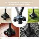 Walking Cane for Men and Women - Self-Standing Quad Base Walking Stick for Seniors, Heavy-Duty 350lbs Capacity, Adjustable Height, Non-Slip Base for Travel & Daily Support, Gift for Parents, Large