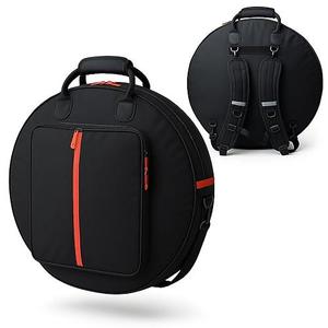 Professional 24" Cymbal Bag 6- Pack with Padded Dividers - Puncture-Resistant Bottom, with Commercial YKK Zippers With Drums Sticks, Accessories Pocket (Rucksack)