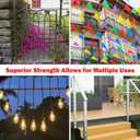 1/8inch Stainless Steel Security Cable 4/6/10/15FT Luggage Lock Safety Wire Flexible Steel Wire Rope with Double Loop (1 Pack) (Black)