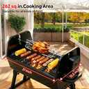 Flintex Portable Dual Zone Rotisserie & Grill, Charcoal Grill, Foldable