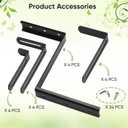 VIVIKEN Planter Box Brackets, Adjustable Flower Brackets for Deck Railing, No Drill Window Bracket for Outdoor Planters-4 Pack