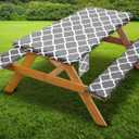 Fitted Picnic Table Cover with Bench Covers Vinyl Waterproof Elastic Edges Fitted Rectangle Tables Patio Tablecloth Camping Gear and Essentials Rv Accessories Road Trip Supplies Car Travel Must Haves