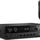 Donner Stereo Receivers Home Audio Amplifier, Premium 1000W Peak Power 4 Channel Amplifier with Bluetooth 5.0, USB, FM, 2 Mic-in, Echo, RCA, Optical/Coaxial Input for Home, Karaoke, Theater Speakers