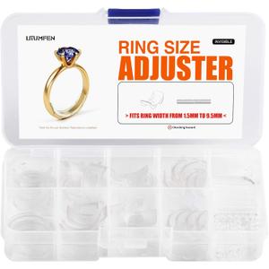 ELETIUO Ring Size Adjuster for Loose Rings - 60Pack, 2 Styles, Ring Guard, Ring Sizer, 10 Sizes Fit for Man and Woman