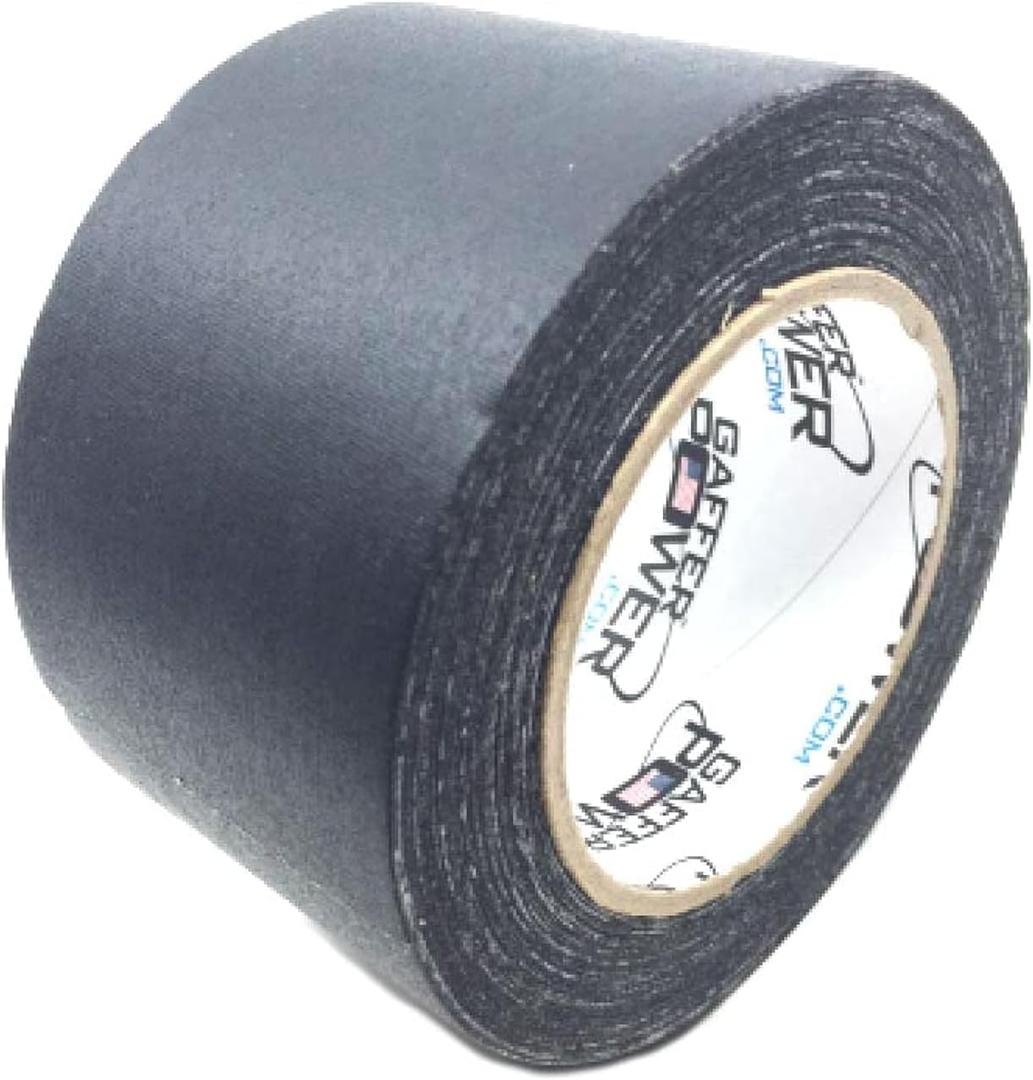 Gaffer Power Real Professional Premium Grade Gaffer Tape Made in The USA - Heavy Duty Gaffers Tape - Non-Reflective - Multipurpose - Better Than Duct Tape! 3 Inch X 30 Yards - Black