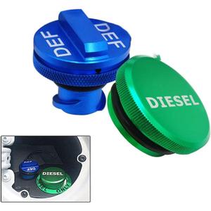 Diesel Fuel Cap for Dodge,Bille t Aluminum Fuel Cap Combo Pack,Magnetic Ram Diesel Billet Aluminum Fuel Cap and DEF Cap Combo for RAM 1500 2500 3500 Trucks (2013-2020) with New Easy Grip Design