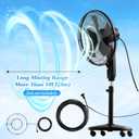 2 Sets Fan Misters Kit for Outside Fan Misting 33ft 8 Nozzles for Cooling Outdoor Multi Nozzle Spray Ring for Patio Backyard Pavilion Swimming Pool Courtyard Barbecue Accessories Party
