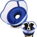 Soft Dog Cone Collar, Inflatable Cones Alternative After Surgery with Anti-Lick Shield, for Large/Medium/Small Dogs to Stop Licking, Elizabethan Neck Ecollars of Shame, Comfy E Pillow Recovery